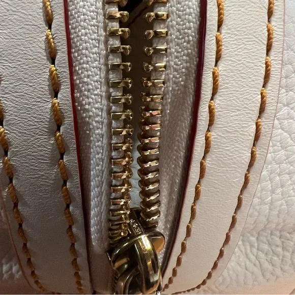 Coach Rogue Satchel in Chalk White pebbled leather old brass hardware. - Picture 12 of 16